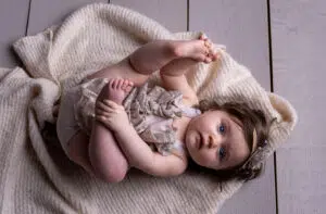 photo bébé theme vintage