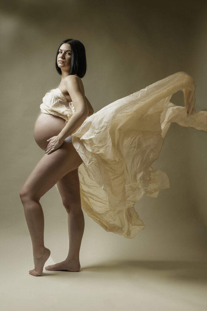 photo future maman voilage qui vole