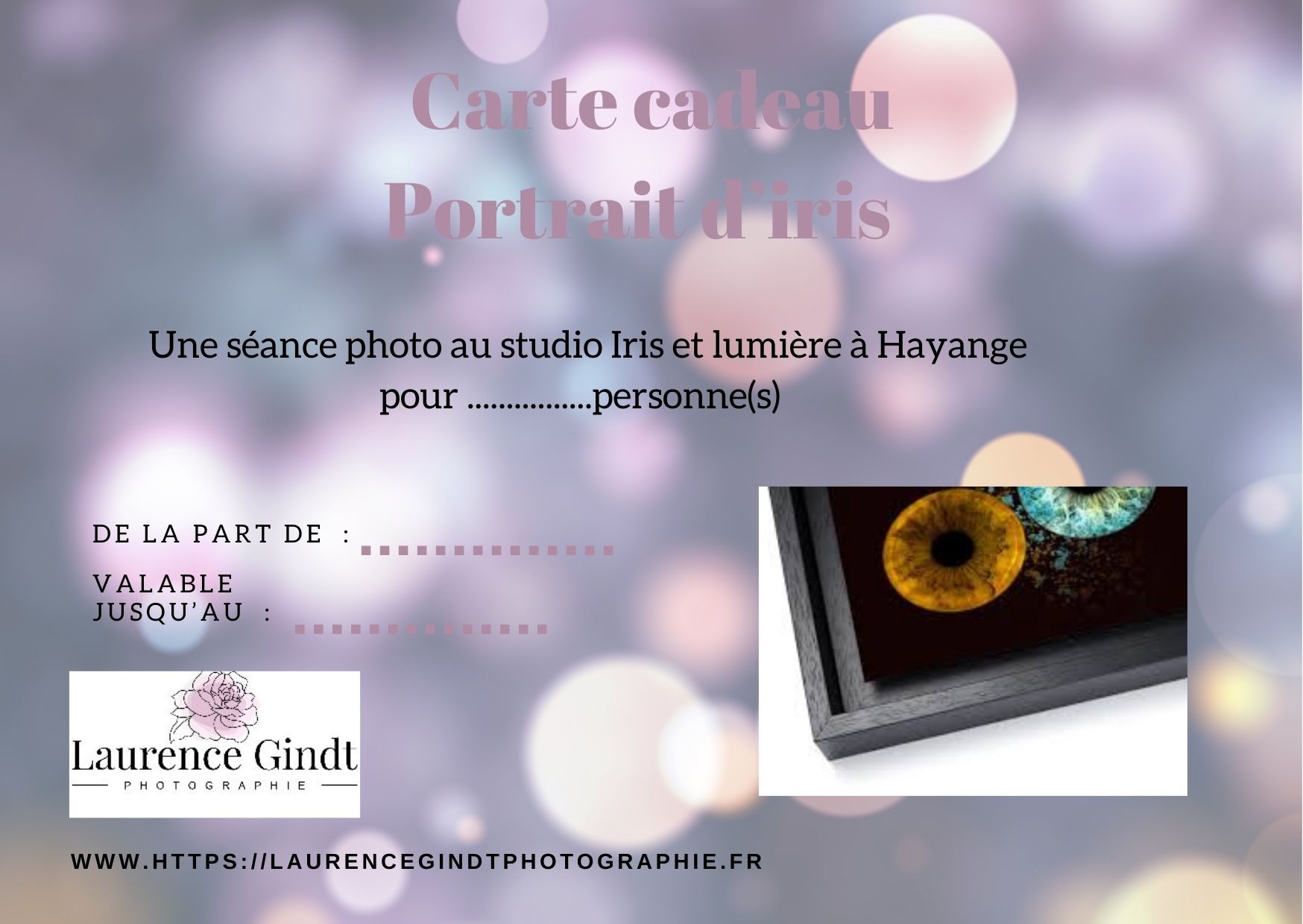 Bon cadeau / iris photographie par Laurence Gindt photographie 